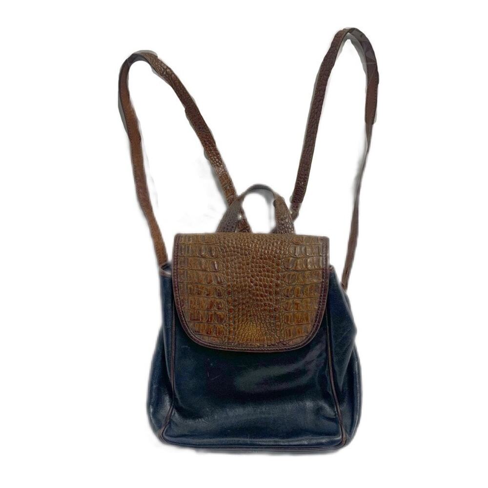 Vintage Brahmin Croc embossed backpack